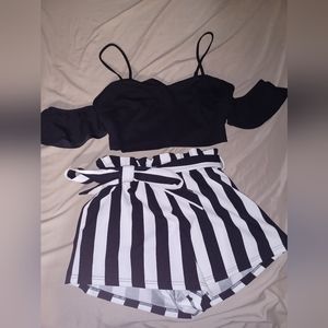 Summer shorts and cropped shorts set